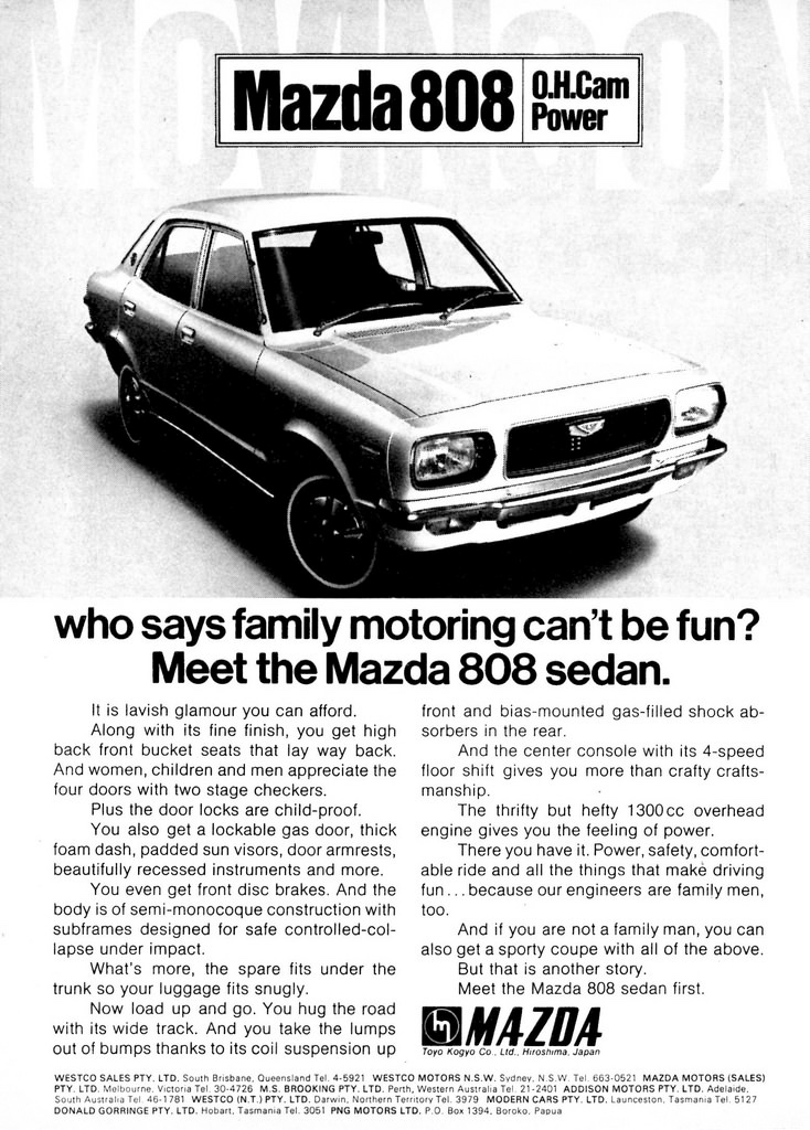 1973 Mazda 808 OHCam Sedan